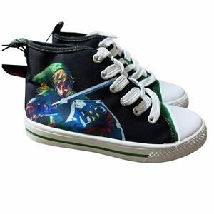 Legend of Zelda themed high-top canvas sneakers little boys size 12 New